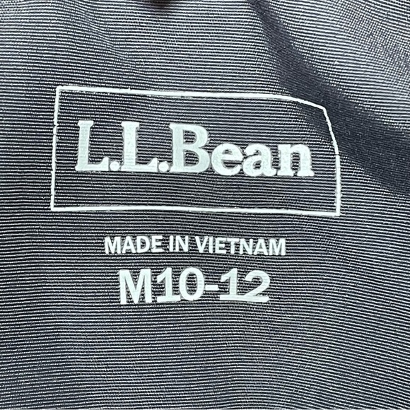 L.L.Bean Jacket Girls Medium 10-12 Gray Pink Full Zip Hooded Pockets - Picture 3 of 13